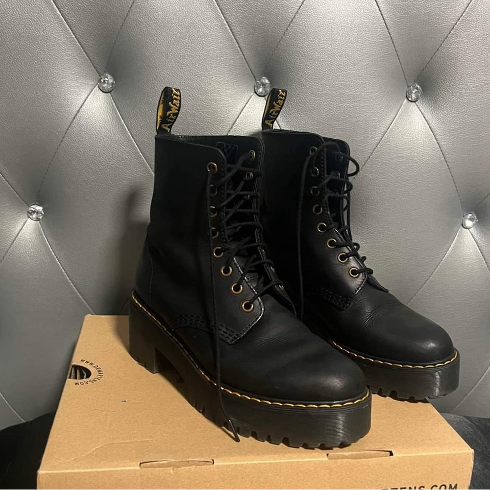 Dr. Martens Black Leather Boots size 7
